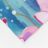 Romantische Pastel Cacti Bloom Fleecedecke (Ecke)