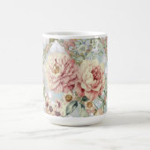 Romantische Pastel Florals Blues Kaffeetasse (Mittel)
