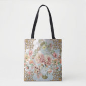 Romantische Pastel Florals Blues Tasche (Vorderseite)