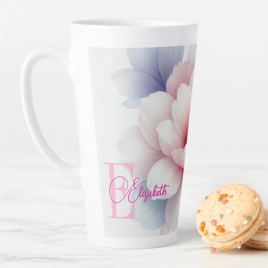 Romantische Pastel Pink Personalisierte Latte Tass Milchtasse (Beispiel)
