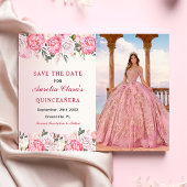 Romantische Pastel Rose Blumensaft 16 Foto Save The Date
