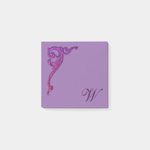 Romantische Pastel Steampunk Goth Mit Monogramm Post-it Klebezettel