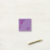 Romantische Pastel Steampunk Goth Mit Monogramm Post-it Klebezettel (Auf Schreibtisch)