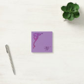 Romantische Pastel Steampunk Goth Mit Monogramm Post-it Klebezettel (Büro)