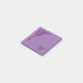 Romantische Pastel Steampunk Goth Mit Monogramm Post-it Klebezettel (angewinkelt)