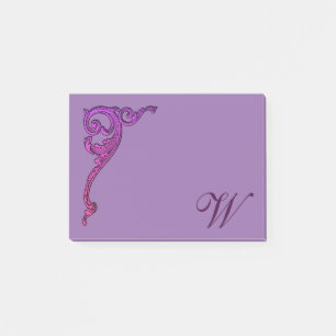 Romantische Pastel Steampunk Goth Mit Monogramm Post-it Klebezettel