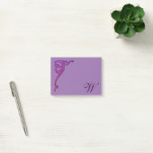 Romantische Pastel Steampunk Goth Mit Monogramm Post-it Klebezettel (Büro)
