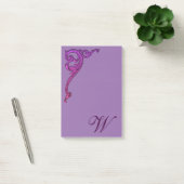 Romantische Pastel Steampunk Goth Mit Monogramm Post-it Klebezettel (Büro)