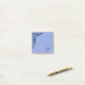 Romantische Pastel Steampunk Goth Mit Monogramm Post-it Klebezettel (Auf Schreibtisch)