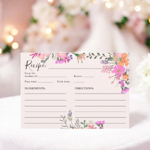 Romantische Pastel wilde Blume Frühlingsbridal Rez Einladung