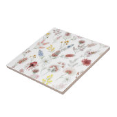 Romantische Pastell-Aquarell-Wildblumen Fliese (Seite)