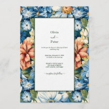 ROMANTISCHE Pastell-Blumen-Hochzeitseinladung