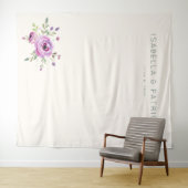 Romantische Pastell-Blumen Wandteppich (Beispiel (Horizontal))