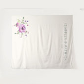 Romantische Pastell-Blumen Wandteppich (Vorderseite (Horizontal))