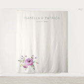 Romantische Pastell-Blumen Wandteppich (Vorderseite)