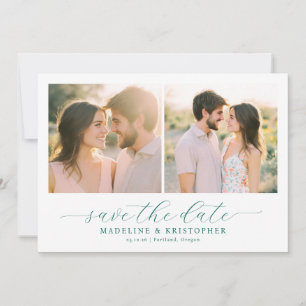 Romantische Pastell-Fotocollage Save The Date