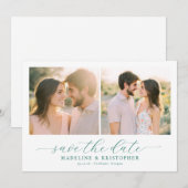 Romantische Pastell-Fotocollage Save The Date (Vorne/Hinten)