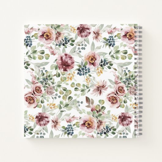 Romantische Pastell-Rose Blumenladen Notizblock (Rückseite)