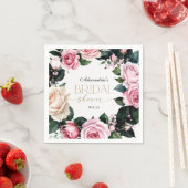 Romantische Pastell-Rose Brautparty Serviette (Beispiel)