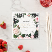 Romantische Pastell-Rose Brautparty Serviette (Beispiel)