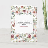 Romantische Pastell Rose Vintage Hochzeitsprogramm Programm (Rückseite)