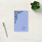 Romantische Pastell-Steampunk-Goth-Monogramm Post-it Klebezettel (Büro)