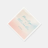 Romantische Pastell-Wasserfarbe Serviette (Ecke)