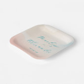 Romantische Pastell-Wasserfarben Pappteller (Gewinkelt)