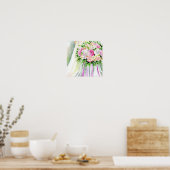 Romantische Pastelle, Bridal Cascading Bouquet 2, Poster (Küche)