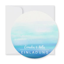 Romantische Pastelle Einladungen in voller Farbe