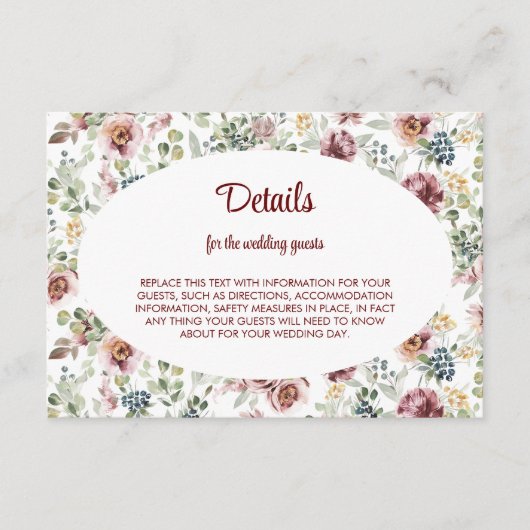 Romantische Pastellfarben Hochzeitskarte Blume Begleitkarte (Vorderseite)