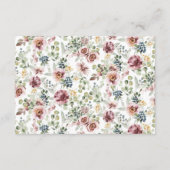 Romantische Pastellfarben Hochzeitskarte Blume Begleitkarte (Rückseite)