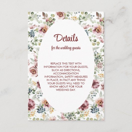 Romantische Pastellfarben Hochzeitskarte Blume Begleitkarte (Vorderseite)