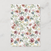 Romantische Pastellfarben Hochzeitskarte Blume Begleitkarte (Rückseite)