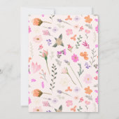 Romantische pastellfarbene Blume Frühling süß 16 Einladung (Rückseite)