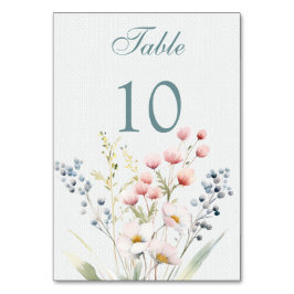 Romantische pastellfarbene Blume Hochzeit Tischnummer