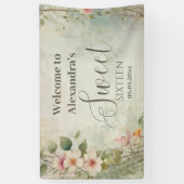 Romantische PastelWildblumen Süß 16 Banner (Vertikal)