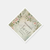Romantische PastelWildblumen Süß 16 Serviette (Ecke)