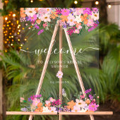 Romantische Pastete wilde Blume Frühlingsempfang Acrylschild