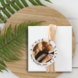 Romantische Peach floral Niedliches Hübsches Foto  Geschenkanhänger