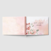 Romantische Peach-Rose Blumenhochzeit Gästebuch (Voll)