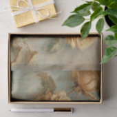 Romantische Peach-Rose Blumenhochzeit Seidenpapier (Geschenk)