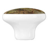 Romantische Peach-Rose Keramikknauf (Seitenansicht)