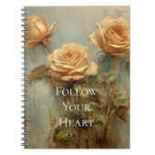 Romantische Peach-Rose Notizblock (Vorderseite)