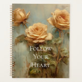 Romantische Peach-Rose Planer (Vorderseite)