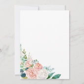 Romantische Peonies 50. Hochzeitstag Einladung (Rückseite)