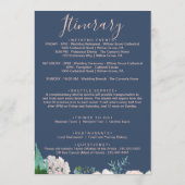 Romantische Peonies | Blue Welcome Letter & Itiner Programm (Rückseite)