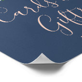 Romantische Peony-Blume | Blue Cards & Geschenke-Z Poster (Ecke)