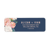 Romantische Peony-Blume | Blue Wedding (Vorne)