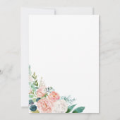 Romantische Peony-Blume Hochzeit Einladung (Rückseite)